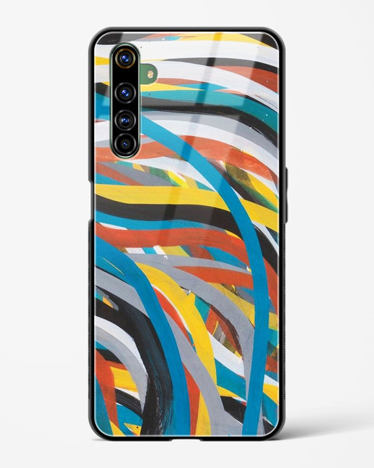 colorful stroke pattern - Realme X50 Pro Glass Gripper Case