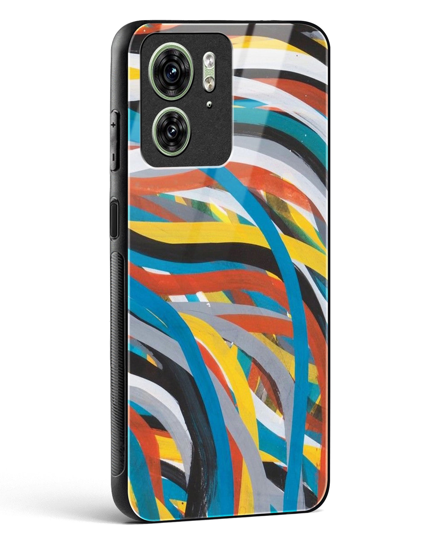 colorful stroke pattern - Motorola Edge 40 Glass Gripper Case