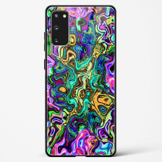 Rainbow Flames Pattern - Samsung Galaxy S20 Glass Gripper Case