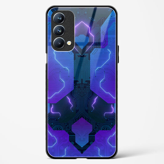 Electric Blueburst - Oppo A74 Glass Gripper Case