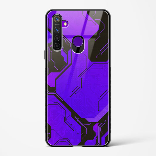 Purple Pulse - Realme 5 Pro Glass Gripper Case