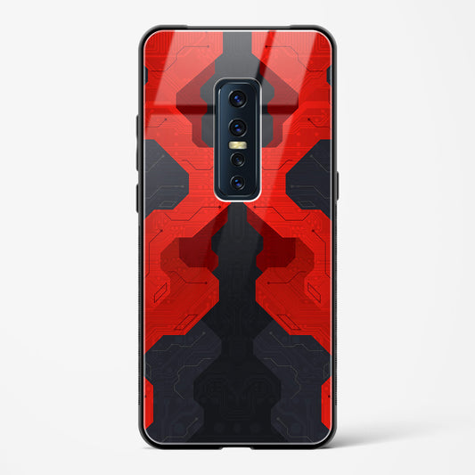 Crimson Fury - Vivo V17 Pro Glass Gripper Case