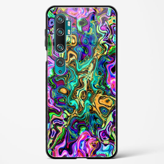 rainbow flames pattern - Mi 10 Glass Gripper Case