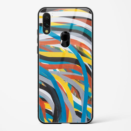 colorful stroke pattern - Redmi Note 7S Glass Gripper Case