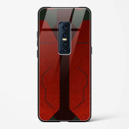 Scarlet Sentinel - Vivo V17 Pro Glass Gripper Case