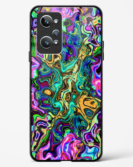 Rainbow Flames Pattern - Realme GT Neo 3T Glass Gripper Case