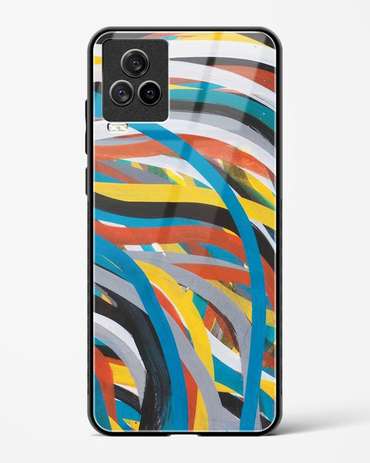 colorful stroke pattern - Vivo iQOO7 Legend 5G Glass Gripper Case