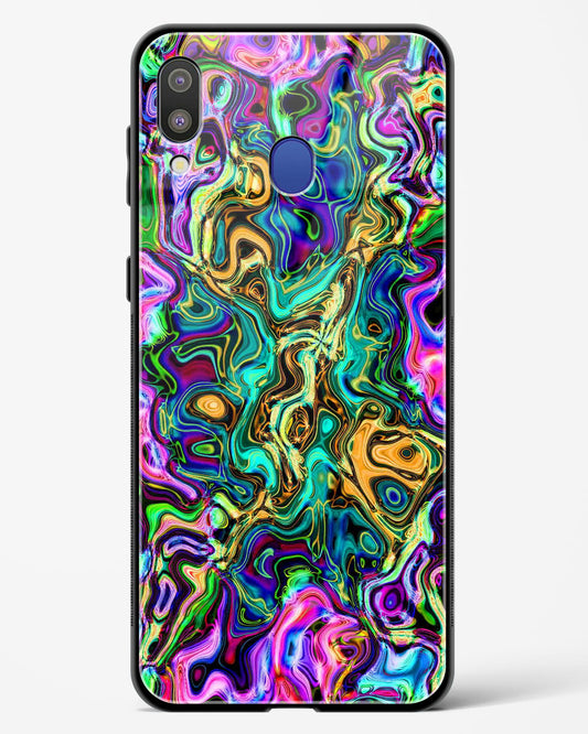 Rainbow Flames Pattern - Samsung Galaxy M20 Glass Gripper Case