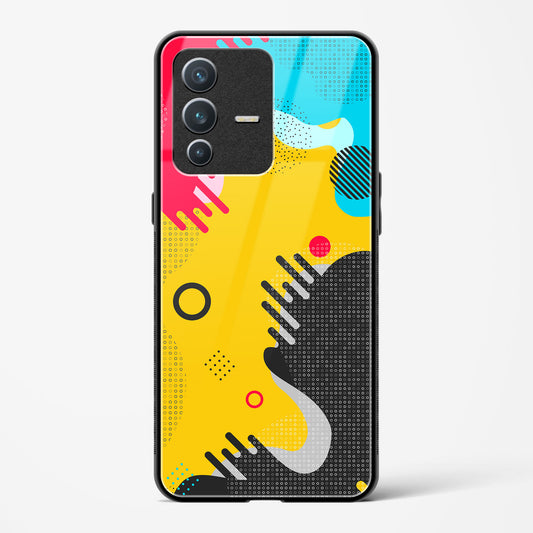 boho abstract - Vivo V23 Pro Glass Gripper Case