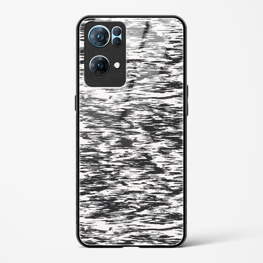 Black and White Glitch - Oppo Reno 7 Pro 5G Glass Gripper Case