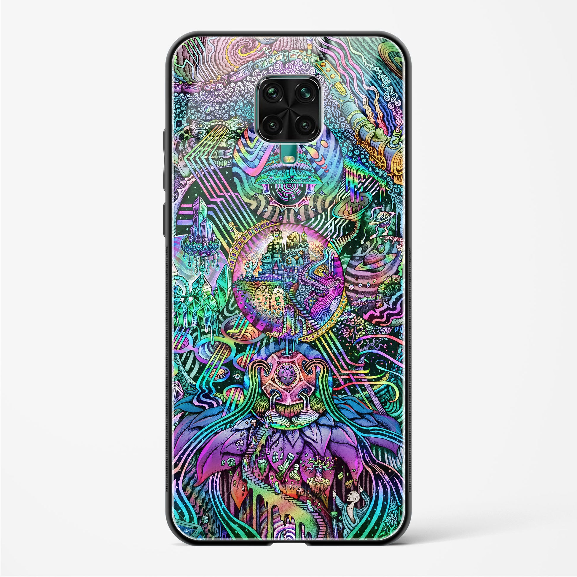 Trippy Galaxy  - POCO M2 Pro Glass Gripper Case