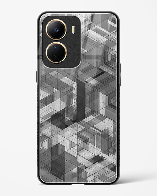 Black Diamond Grid - Vivo Y16 Glass Gripper Case