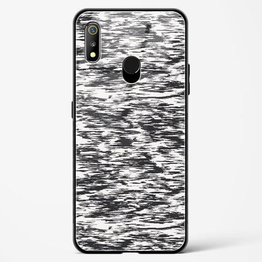 Black and White Glitch - Realme 3 Pro Glass Gripper Case