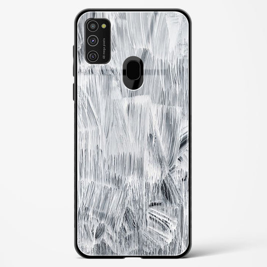 White Paint - Samsung Galaxy M21 Glass Gripper Case