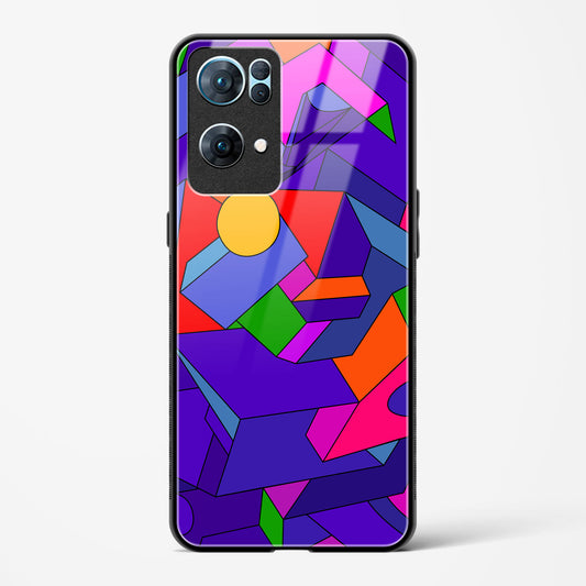 Geometric Chroma  - Oppo Reno 7 Pro 5G Glass Gripper Case