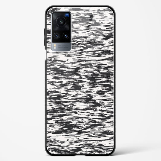 Black and White Glitch - Vivo X60 Glass Gripper Case