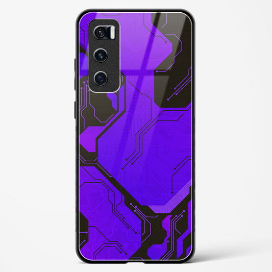 Purple Pulse - Vivo V20 SE Glass Gripper Case