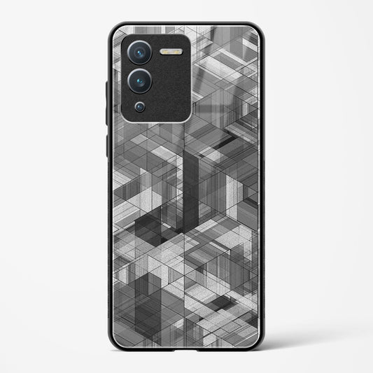 Black Diamond Grid - Vivo V25 Pro Glass Gripper Case