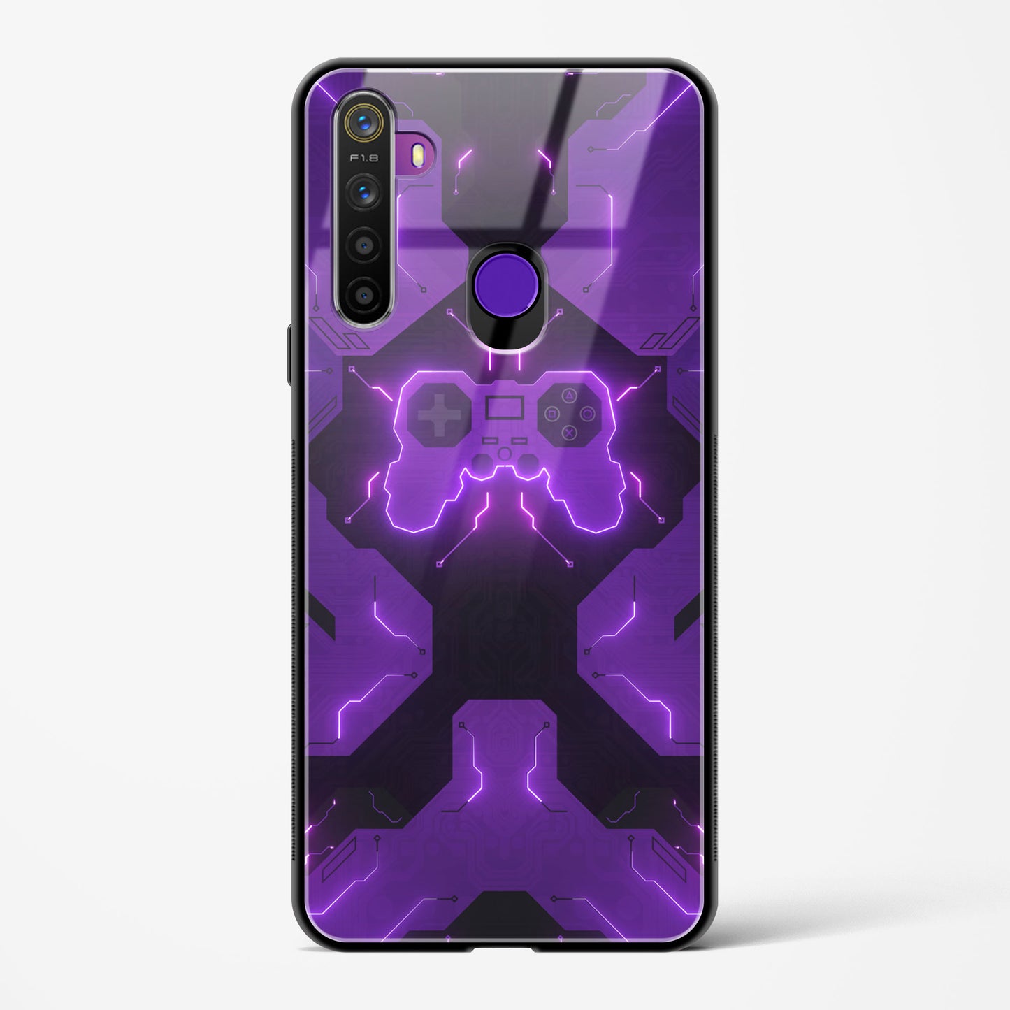 Violet Vortex - Realme 5s Glass Gripper Case