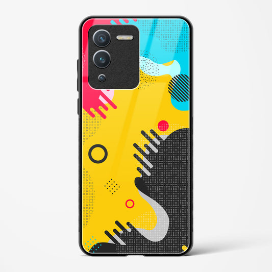 boho abstract - Vivo V25 Pro Glass Gripper Case