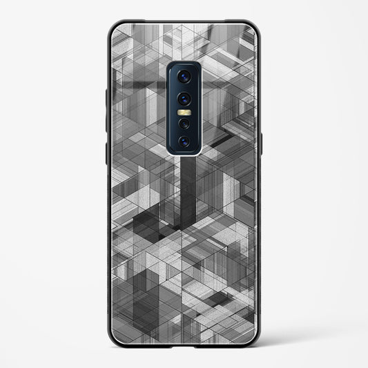 Black Diamond Grid - Vivo V17 Pro Glass Gripper Case