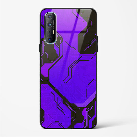 Purple Pulse - Oppo Reno 3 Pro Glass Gripper Case