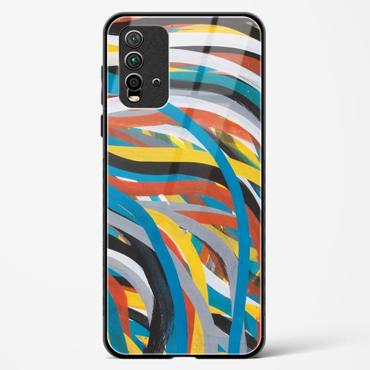 colorful stroke pattern - Redmi 9 Power Glass Gripper Case