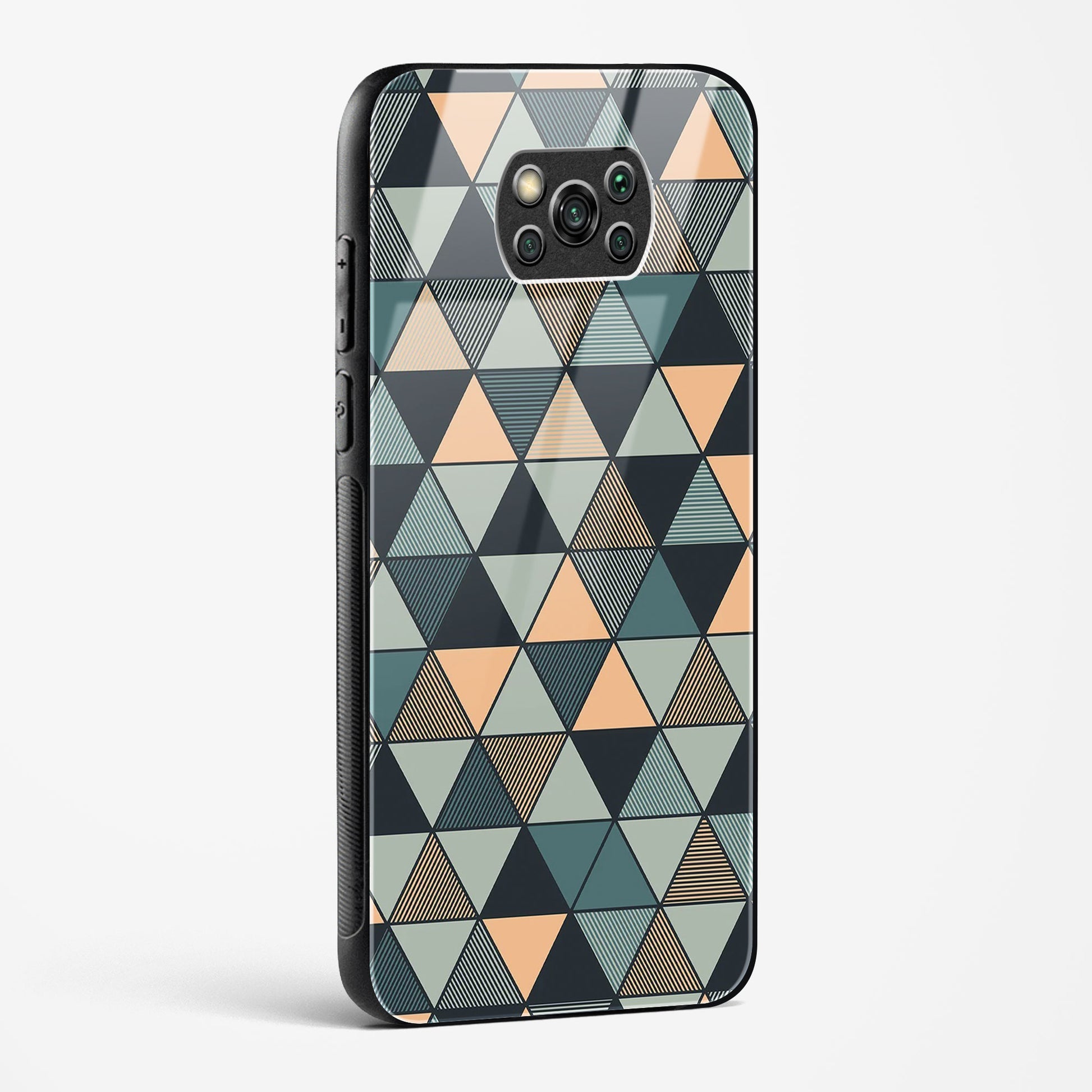 Triangle Mosaic POCO X3 Glass Case