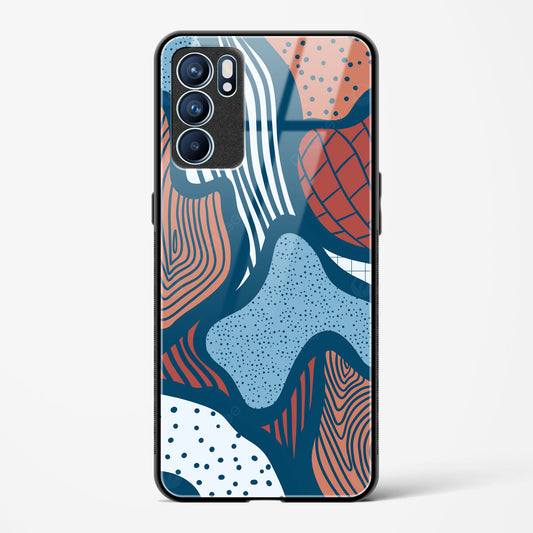 Doodle Waves - Oppo Reno 6 Pro 5G Glass Gripper Case