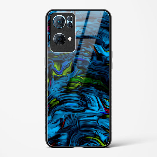 Aquatic Blue - Oppo Reno 7 Pro 5G Glass Gripper Case