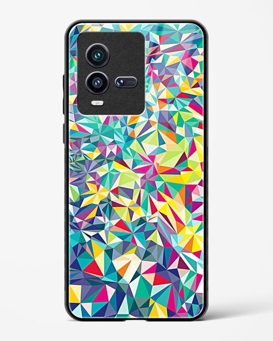 colorful geometric abstract - Vivo iQOO9T 5G Glass Gripper Case