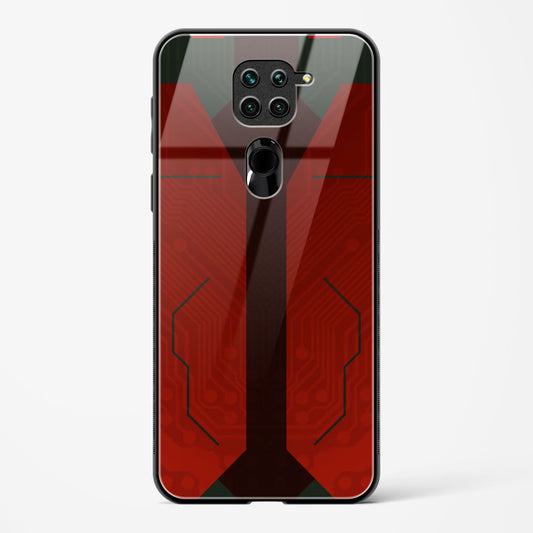 Scarlet Sentinel - Redmi Note 9 Glass Gripper Case