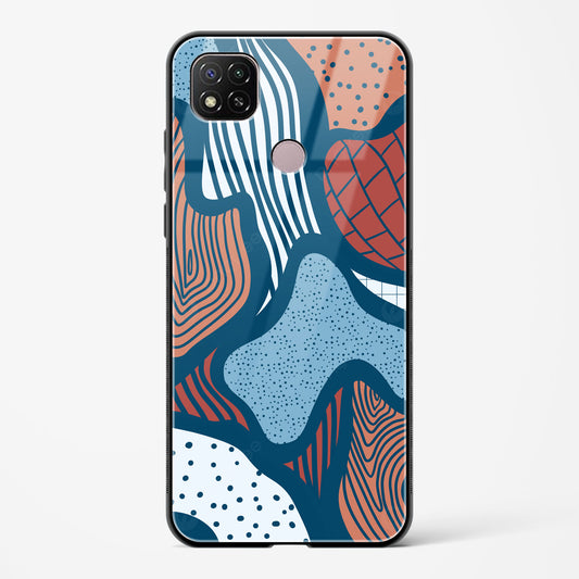 Doodle Waves - Redmi 9 Activ Glass Gripper Case