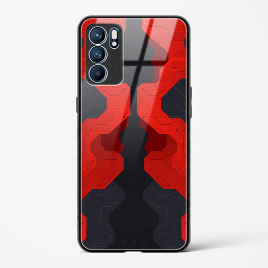 Crimson Fury - Oppo Reno 6 5G Glass Gripper Case