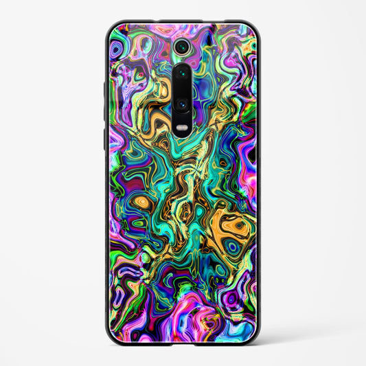 rainbow flames pattern - Redmi K20 Pro Glass Gripper Case