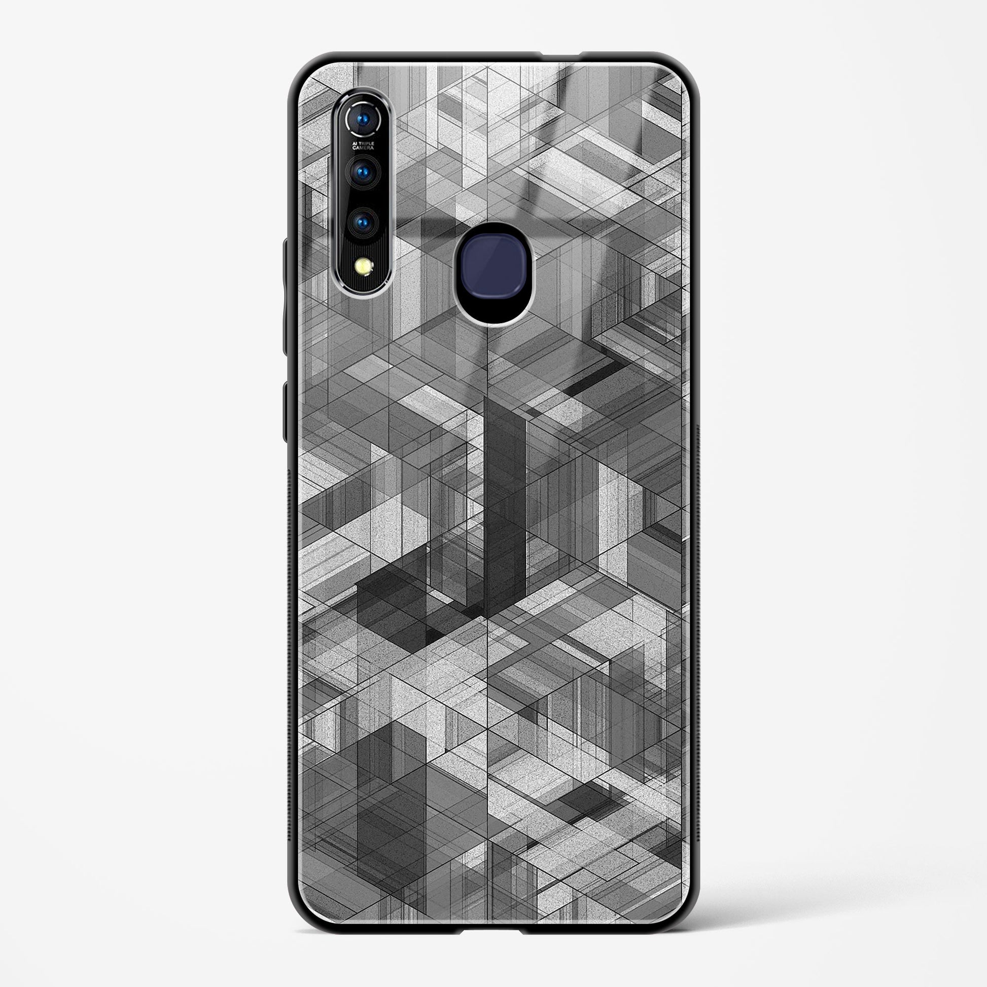 Black Diamond Grid - Vivo Z1 Pro Glass Gripper Case