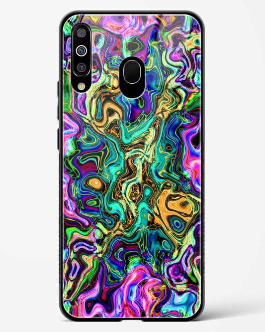 Rainbow Flames Pattern - Samsung Galaxy M40 Glass Gripper Case