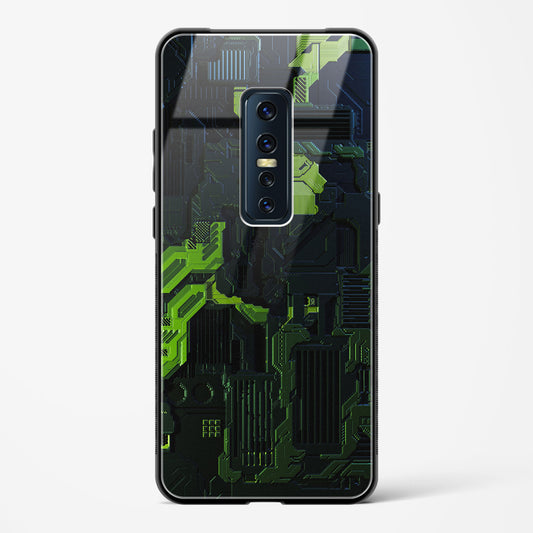 Shadowed Jade - Vivo V17 Pro Glass Gripper Case