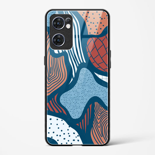 Doodle Waves - Oppo Reno 7 5G Glass Gripper Case