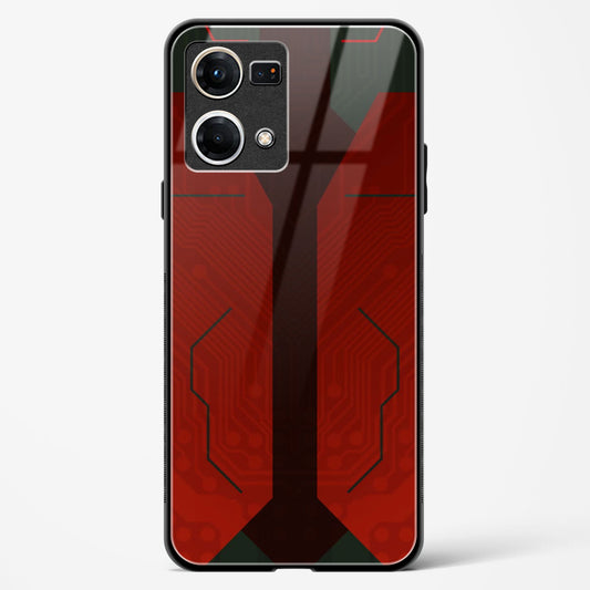 Scarlet Sentinel - Oppo F21 Pro 4G Glass Gripper Case