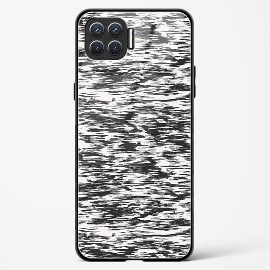 Black and White Glitch - Oppo Reno 4F Glass Gripper Case