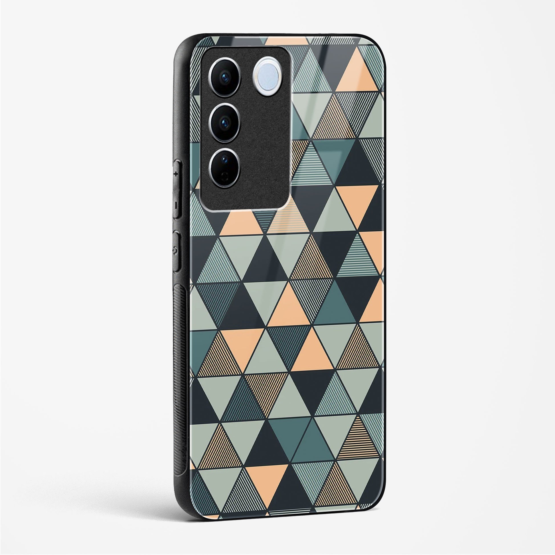 Triangle Mosaic - Vivo V27 Glass Gripper Case