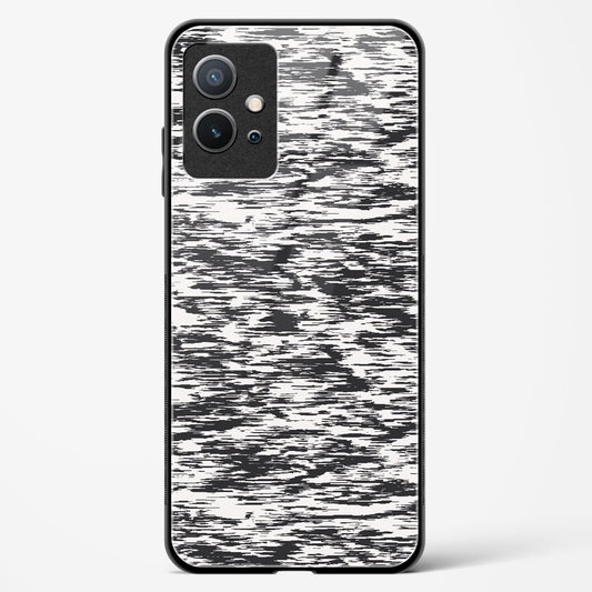 Black and White Glitch - Vivo Y75 5G Glass Gripper Case