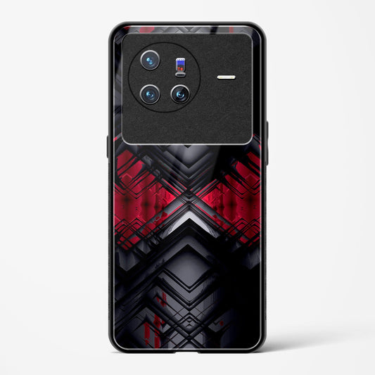 Red Eclipse - Vivo X80 5G Glass Gripper Case