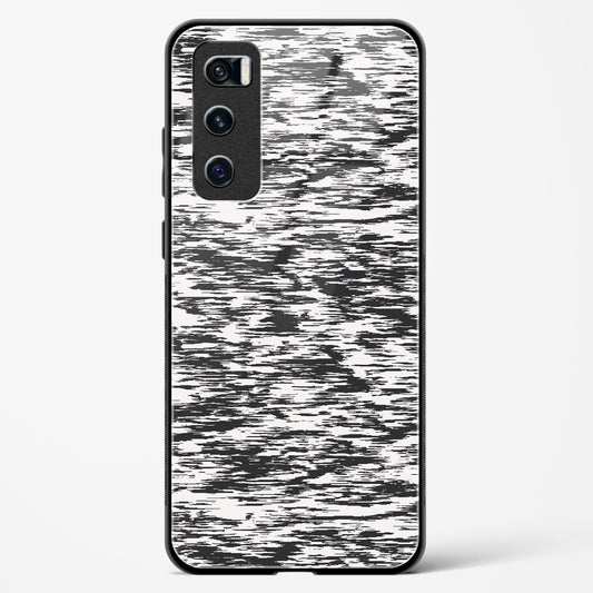 Black and White Glitch - Vivo V20 SE Glass Gripper Case