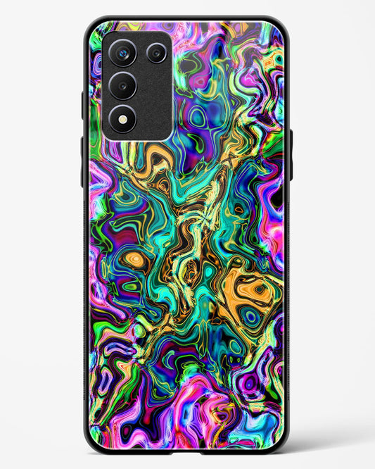 Rainbow Flames Pattern - Realme 9 5G Speed Edition Glass Gripper Case