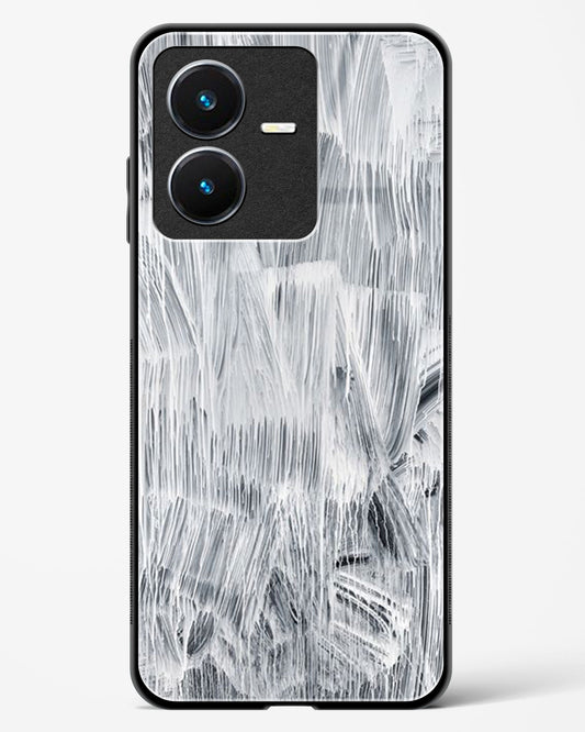 White Paint - Vivo Y22 Glass Gripper Case