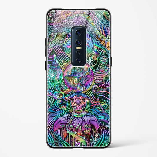 Trippy Galaxy  - Vivo V17 Pro Glass Gripper Case