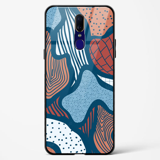 Doodle Waves - Oppo F11 Glass Gripper Case