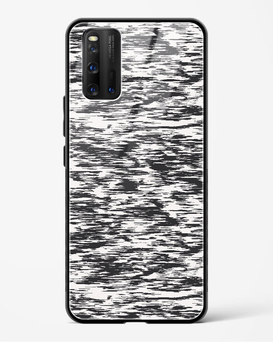 Black and White Glitch - Vivo iQOO3 Glass Gripper Case